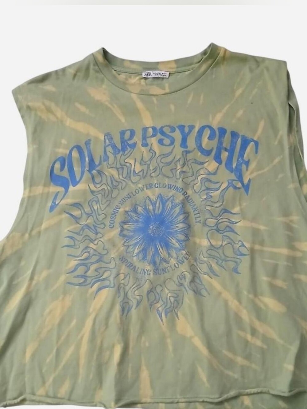 Zara Graphic Tie-dye Top (L)